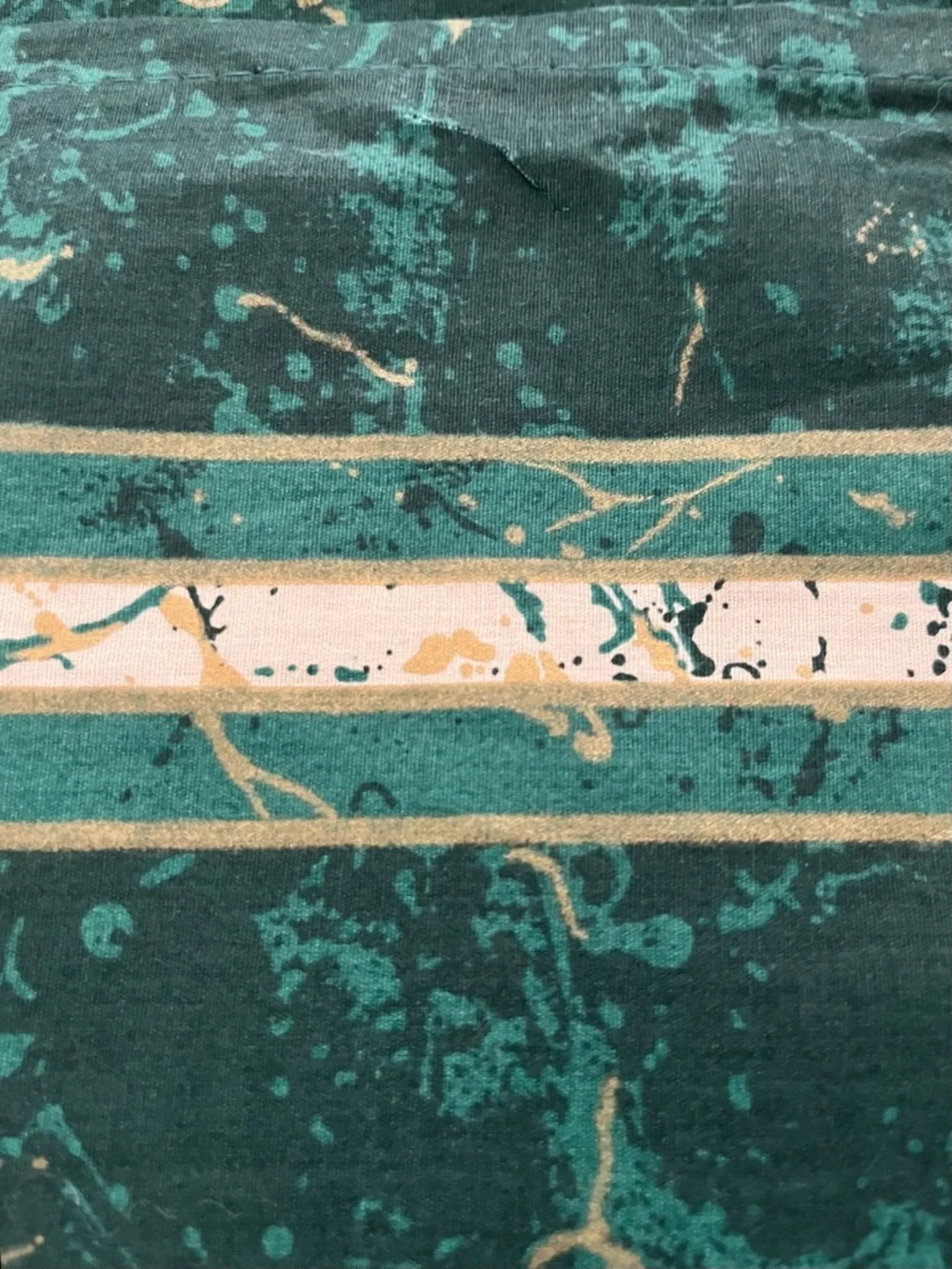 Vintage Green & Gold Marble Shower Curtain Towels & Curtain Hooks Set